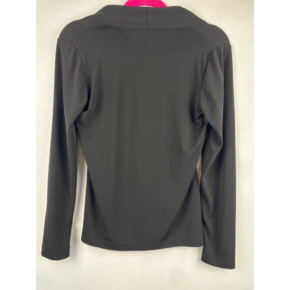 Simonton Says Black Long Sleeve Top XS Polyester Spandex Blend - Picture 4 of 4